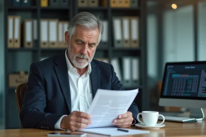 Responsable RH examinant le règlement intérieur d'entreprise concernant la politique alcool au travail